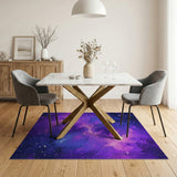 Cosmic Purple Nebula Galaxy Area Rug