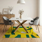 Vibrant Banana Fruit Pattern Yellow Area Rug