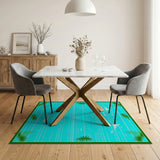 Coastal Beach Ocean Sailboat Rug