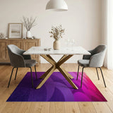 Purple Overlapping Wave Area Rug