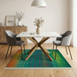 Geometric Modern Vibrant Multi-Color Geometric Stripe Area Rug