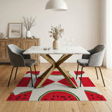Watermelon Wedge Fruit Pattern Area Rug