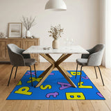 Playful Multi-Color Alphabet Kids Rug