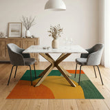 Vibrant Overlapping Circles Multi-Color Area Rug