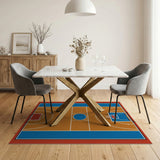 Multi-color and Patterns Basketball Court Area Rug