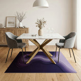 Purple Layered Wave Spiral Area Rug