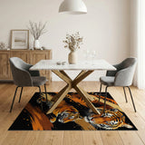 Majestic Tiger Mother Cub Orange Rug