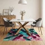 Abstract Watercolor Splash Area Rug