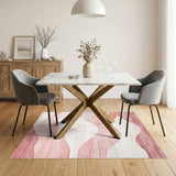 Wave Pink Abstract Wave Area Rug