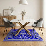 Blue Geometric Modern Area Rug