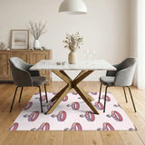 Pink Cat Collar Kids Area Rug
