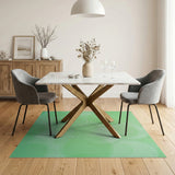 Mint Green Overlapping Bubbles Area Rug