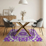 Purple Intricate Persian Floral Rug