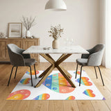 Kids Cartoon Rainbow Paw Heart Kids Area Rug