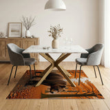 Autumn Bear Forest Path Area Rug