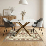 Floral Vintage Floral Beige Area Rug