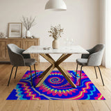 Psychedelic Multi-Color Spiral Area Rug