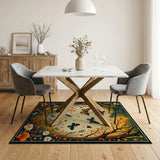 Whimsical Butterfly Meadow Area Rug