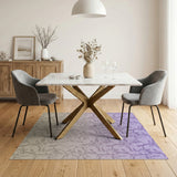 Purple Ombre Floral Vine Area Rug