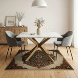 Multi-color and Patterns Ornate Floral Mandala Area Rug