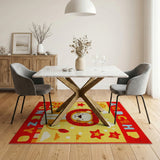 Playful Lion ABC Alphabet Kids Rug