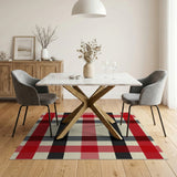 Bold Red Black Buffalo Plaid No. 2 Area Rug