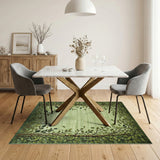 Green Birch Tree Arch Area Rug