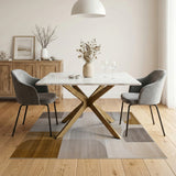 Beige and Neutral Modern Geometric Overlap Neutral Area Rug