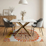 Vibrant Autumn Maple Tree Area Rug