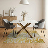 Gold Cheetah Spot Area Rug