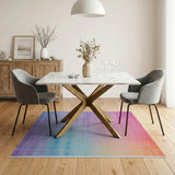Vibrant Ombre Rainbow Gradient Area Rug