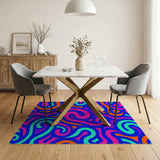 Abstract Area Multi-color and Patterns Vibrant Swirl Abstract Area Rug