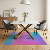 Holographic Gradient Multi-Color Abstract Area Rug