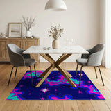 Starry Nebula Abstract Area Rug