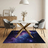 Purple Purple Nebula Cosmic Area Rug