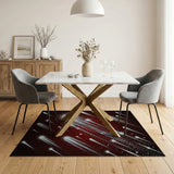 Meteor Shower Sparkle Red Area Rug