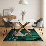 Enchanted Forest White Rabbit Area Rug