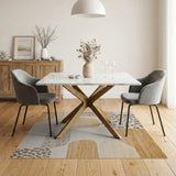 Abstract Area Beige and Neutral Abstract Organic Shapes Beige Area Rug