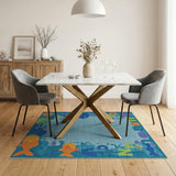 Ocean ABC Alphabet Kids Area Rug