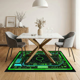Neon Green Circuit Area Rug