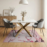 Blush Cherry Blossom Pink Area Rug