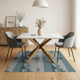 Teal Mountain Tent Adventure Area Rug