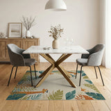 Whimsical Jungle Giraffe Kids Area Rug