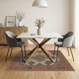 Southwestern Geometric Area Rug in Terracotta