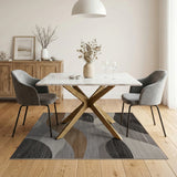 Abstract Area Grey Abstract Grey Wave Area Rug