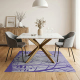 Purple Enchanted Forest Silhouette Area Rug