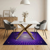Radiant Purple Sunburst Area Rug