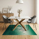 Ombre Fern Fronds Green Area Rug