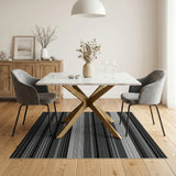 Bold Black and White Bold Black White Horizontal Stripe Area Rug