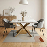 Abstract Overlapping Shapes Area Rug